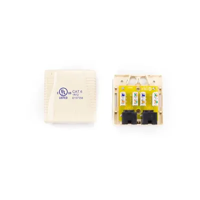 Zone RJ45 Surface-Mount Box – Single Port, Cat5e, White (U-JE342RCE-USM)